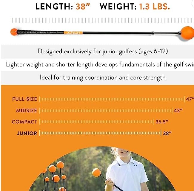 Amazon | オレンジWhipスイングトレーナー – ジュニア( 38インチ